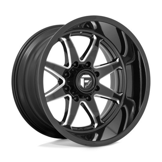 D74920907550 - Fuel Off-Road D749 Hammer 20X9 5X127 1mm Gloss Black Milled - Fuel Off-Road Wheels Canada