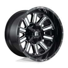 Charger l'image dans la galerie, D62015800437 - Fuel Off-Road D620 Hardline 15X8 5X114.3 / 5X120.65 -18mm Gloss Black Milled - Fuel Off-Road Wheels Canada