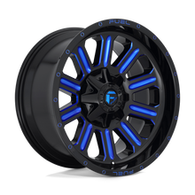 Charger l'image dans la galerie, D64620901857 - Fuel Off-Road D646 Hardline 20X9 8X180 20mm Gloss Black Blue Tinted Clear - Fuel Off-Road Wheels Canada