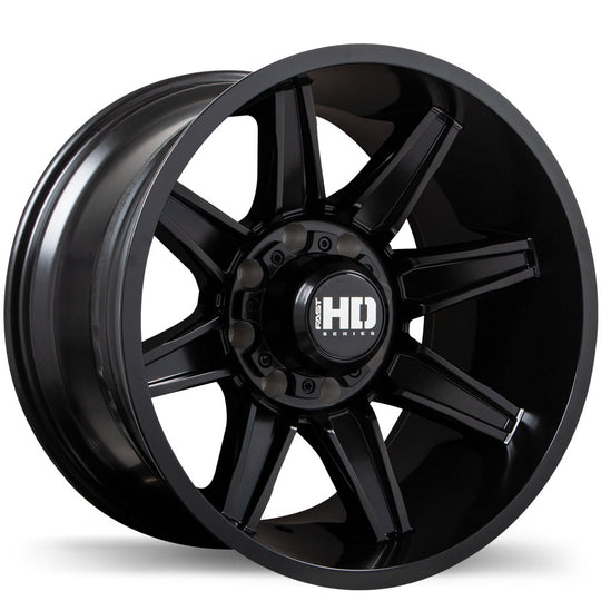 F262-2020-28BT-44C871 - Fast HD HAVOK 20X12 5X127 / 5X139.7 -44mm Satin Black - Fast HD Wheels Canada