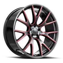 Load image into Gallery viewer, HC1-24105020GBRM - O.E. Revolution HC-1 24X10 6X139.7 20mm Gloss Black &amp; Red Milled - O.E. Revolution Wheels Canada