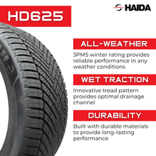 Charger l'image dans la galerie, 1657013HD625-4PK 165/70R13 Haida HD625 All-Weather 4 Season 79T - 4 Pack Haida Tires Canada