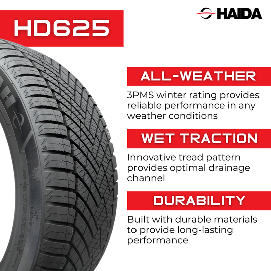 1757012HD625-4PK 175/70R12 Haida HD625 All-Weather 4 Season 80T - 4 Pack Haida Tires Canada