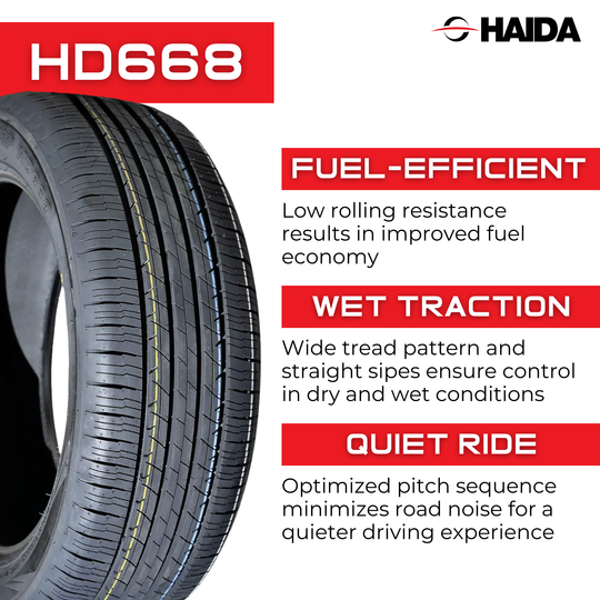 1955516DBHD668 195/55R16 Haida HD668 Touring 91H Haida Tires Canada