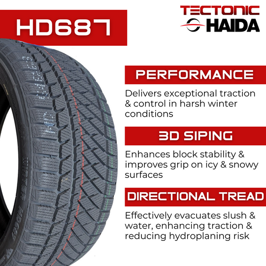 1457012HD687 145/70R12 Haida HD687 UHP Winter 69Q Haida Tires Canada