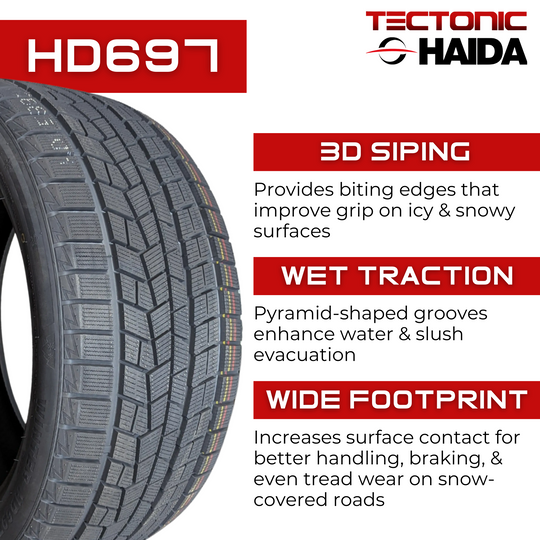 2553519HD697 255/35R19 Haida HD697 Performance Winter 96V Haida Tires Canada