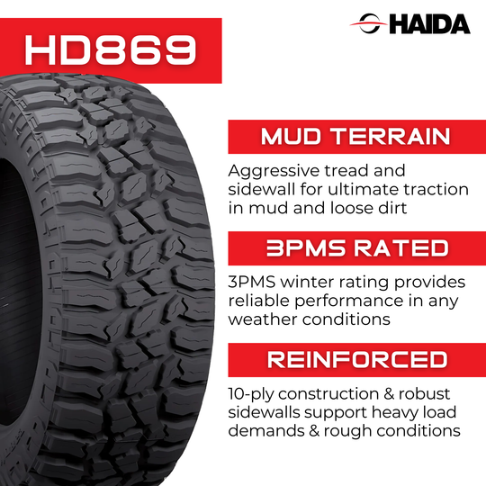 33125022HD869 LT33X12.50R22 Haida HD869 Mud Champ 114Q Haida Tires Canada
