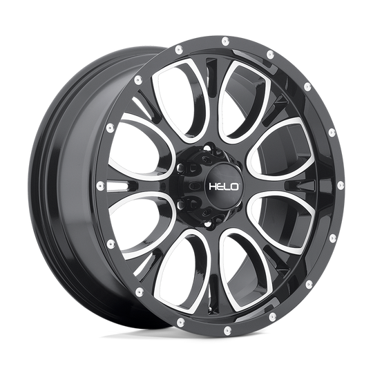 HE87979050312NBC - Helo HE879 17X9 5X127 ET -12mm Gloss Black Machined & Milled - Helo Wheels Canada