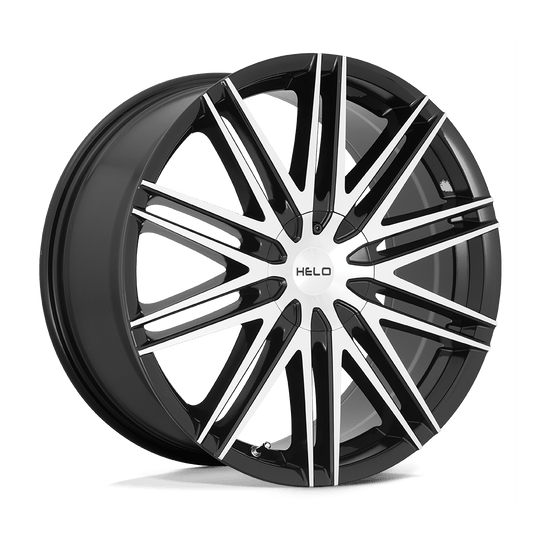 HE88077500342 - Helo HE880 17X7.5 BLANK  42mm Gloss Black Machined Face - Helo Wheels Canada