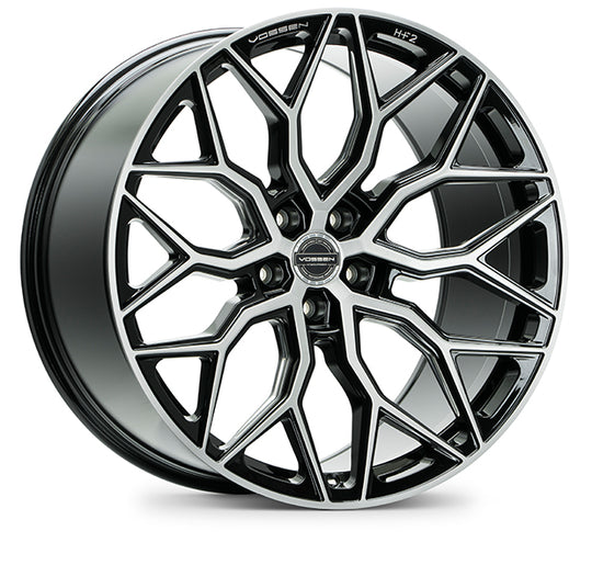 HF2-2M44 - Vossen HF-2 22X10.5 5X112 ET 30mm Brushed Gloss Black - Vossen Wheels Canada