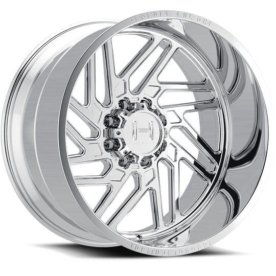 HF116-2212816547PL - Hostile Forged Jigsaw 22X12 8X165.1 -44mm Full polish Wheel - Hostile Forged Wheels Canada