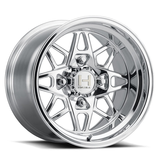 HF14-1510415654P - Hostile UTV HF14 15X10 4X156 0mm Polished Wheel - Hostile UTV Wheels Canada