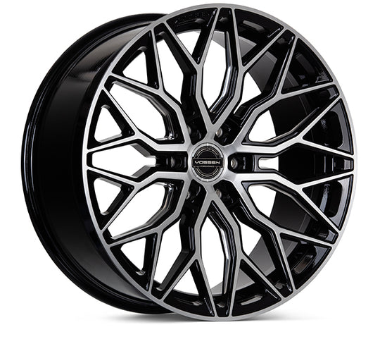 HF63-2F21 - Vossen HF6-3 22X9.5 6X135 ET 20mm Brushed Gloss Black - Vossen Wheels Canada