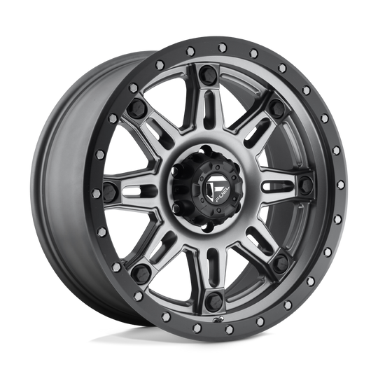 D56818908357 - Fuel Off-Road D568 Hostage 18X9 6X139.7 20mm Matte Gun Metal Black Bead Ring - Fuel Off-Road Wheels Canada