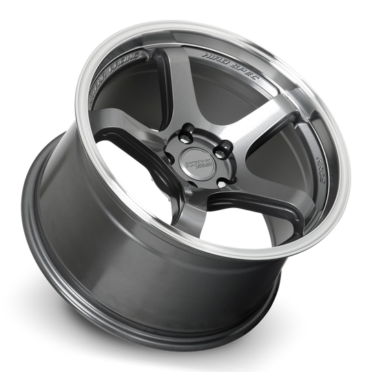 HR05-188552GMML - Katana Racing HR05 18X8.5 5X112 ET 35mm Gloss Gunmetal Machined Lip - Katana Racing Wheels Canada