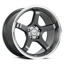 Load image into Gallery viewer, HR05-189554GMML - Katana Racing HR05 18X9.5 5X114.3 ET 22mm Gloss Gunmetal Machined Lip - Katana Racing Wheels Canada