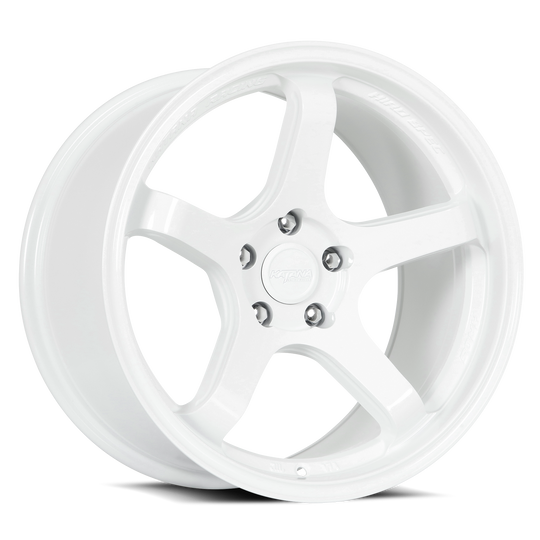 HR05-1810550GW22 - Katana Racing HR05 18X10.5 5X100 ET 22mm Gloss White - Katana Racing Wheels Canada
