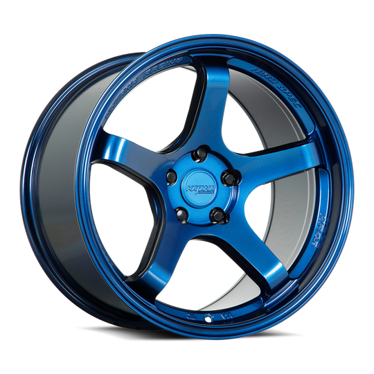 HR05-189545BLUE - Katana Racing HR05 18X9.5 5X120 ET 22mm Metallic Blue - Katana Racing Wheels Canada