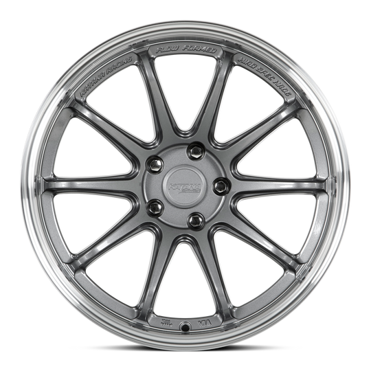 HR06-1810552GMML22 - Katana Racing HR06 18X10.5 5X112 ET 22mm Gloss Gunmetal Machined Lip - Katana Racing Wheels Canada