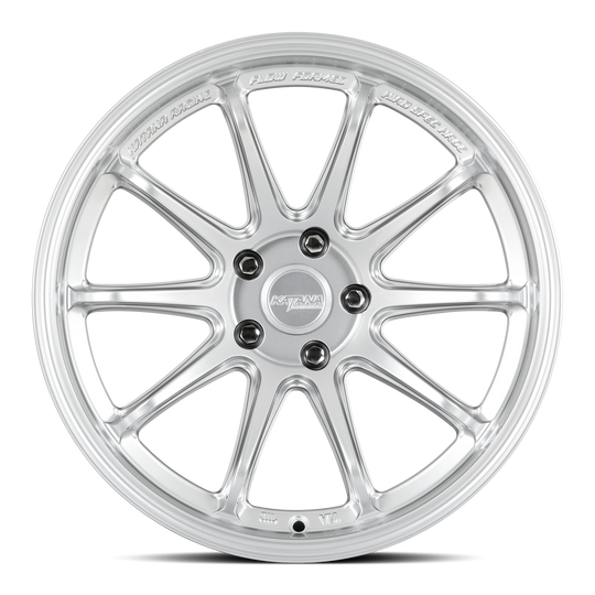HR06-1810545HS22 - Katana Racing HR06 18X10.5 5X120 ET 22mm Hyper Silver - Katana Racing Wheels Canada