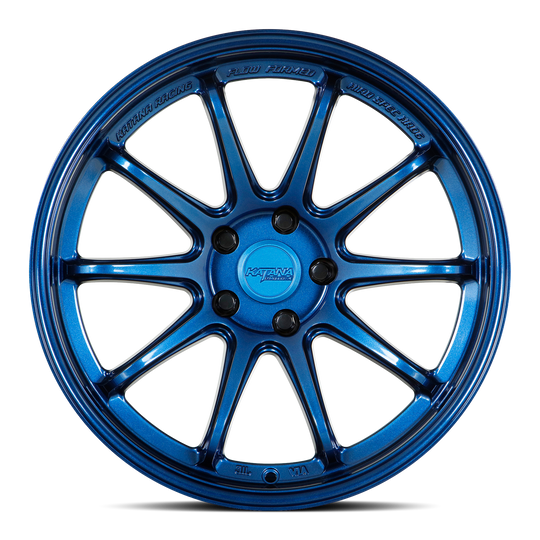 HR06-189545BLUE38 - Katana Racing HR06 18X9.5 5X120 ET 38mm Metallic Blue - Katana Racing Wheels Canada