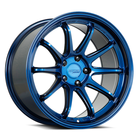 HR06-1810554BLUE22 - Katana Racing HR06 18X10.5 5X114.3 ET 22mm Metallic Blue - Katana Racing Wheels Canada