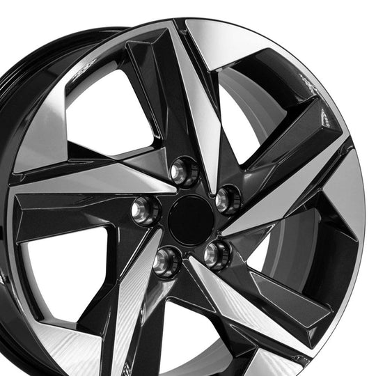 HY12-17070-5450-45MB - OE Wheels Replica HY12 17X7 5X114.3 ET45mm Gloss Black - OE Wheels Wheels Canada