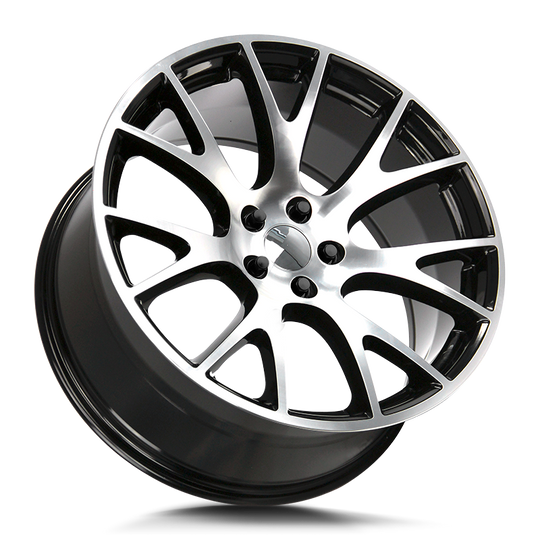 R161-251518GBM - Strada OE Replica R161 Hellcat 22X9 5X115 18mm Gloss Black Machined - Strada OE Replica Wheels Canada