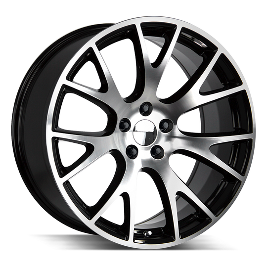 R161-251518GBM - Strada OE Replica R161 Hellcat 22X9 5X115 18mm Gloss Black Machined - Strada OE Replica Wheels Canada