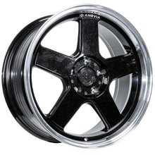 Charger l'image dans la galerie, ART109189551142273MB - Anovia Highball 18X9.5 5X114.3 22mm Metallic Black with Machined Lip - Anovia Wheels Canada