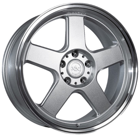 ART109189551142273SI - Anovia Highball 18X9.5 5X114.3 22mm Silver Paint with Machined Lip - Anovia Wheels Canada