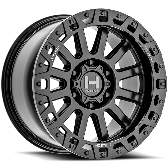 H139-1890655050SA - Hostile Dominator 18X9 6x139.7 0mm Asphalt - Hostile Wheels Canada