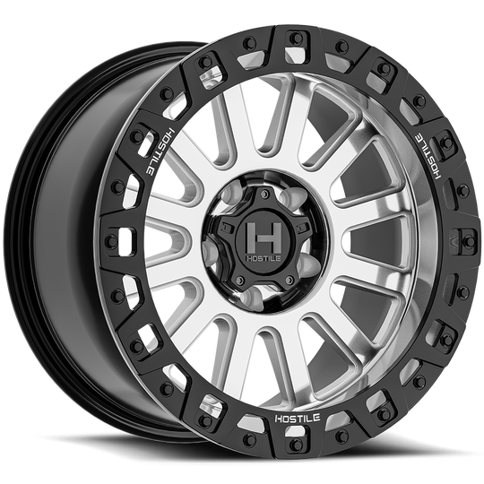 H139-1890512745M - Hostile Dominator 18X9 5x127 -12mm Machined - Hostile Wheels Canada
