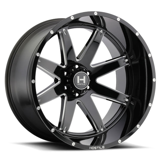 H109-2090818055B - Hostile Alpha 20X9 8X180 12mm Blade Cut Wheel - Hostile Wheels Canada