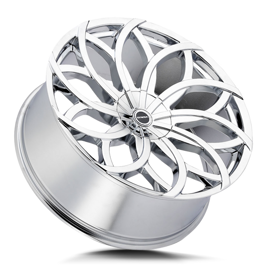 S61050130 - Strada S61 Huracan 20X8.5 5X114.3 / 5X120.65 30mm Chrome - Strada S61 Wheels Canada