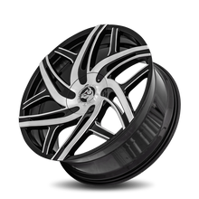 Load image into Gallery viewer, HUR-241BLNK1273MFM - Diablo Hurricane 24X10 Blank 12mm Gloss Black Machine Face - Diablo Wheels Canada