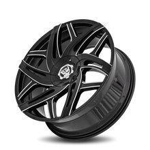Charger l'image dans la galerie, HUR-241BLNK1273BMS - Diablo Hurricane 24X10 Blank 12mm Gloss Black Milled - Diablo Wheels Canada