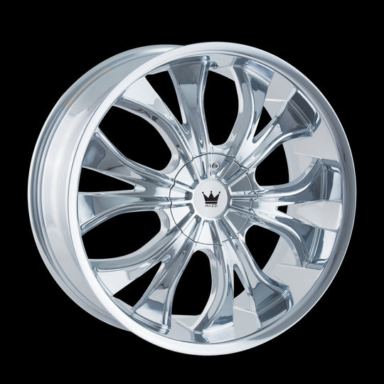 342-22918C - Mazzi Hustler 22X9.5 5X115 / 5X120.65 18mm Chrome - Mazzi Wheels Canada