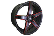 Load image into Gallery viewer, IK101-H - Ikon Alloy IK101 20X9 5X114.3 35mm Gloss Black Candy Red Sides - Ikon Alloy Wheels Canada