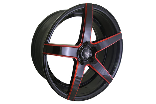 IK101-H - Ikon Alloy IK101 20X9 5X114.3 35mm Gloss Black Candy Red Sides - Ikon Alloy Wheels Canada