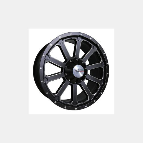 IKT01-A - Ikon Alloy IKT01 20X9 6X135 20mm Satin Black Milled Sides - Ikon Alloy Wheels Canada