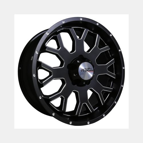 IKT03-A - Ikon Alloy IKT03 20X9 6X135 20mm Satin Black Milled Sides - Ikon Alloy Wheels Canada