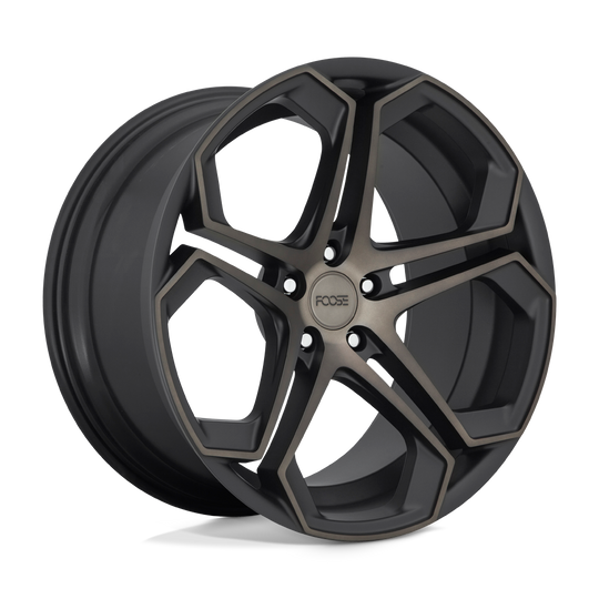 F168209090+38 - Foose F168 Impala 20X9 5X115  38mm Matte Machined Double Dark Tint - Foose Wheels Canada