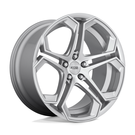 F170200521+40 - Foose F170 Impala 20X10.5 5X120  40mm Gloss Silver Machined - Foose Wheels Canada