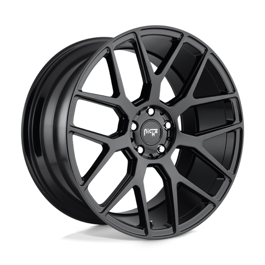 M189200065+40 - Niche M189 Intake 20X10 5X114.3  40mm Gloss Black - Niche Wheels Canada