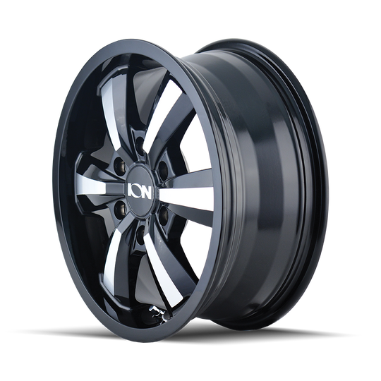103-6630B - ION Alloy 103 16X6.5 6X130 45mm Black And Machined - Ion Alloy Wheels Canada