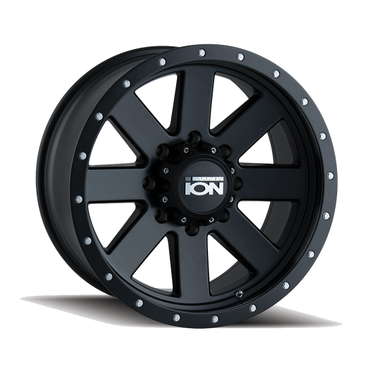 134-2185MB - ION Alloy 134 20X10 5X139.7 -19mm Matte Black With Black Beadlock - DLSC Wheels Canada