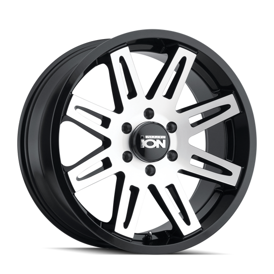 142-8981B - ION Alloy 142 18X9 8X165.1 0mm Black And Machined - Ion Alloy Wheels Canada