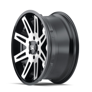 142-8981B - ION Alloy 142 18X9 8X165.1 0mm Black And Machined - Ion Alloy Wheels Canada