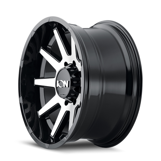 143-2985BM - ION Alloy 143 20X9 5X139.7 0mm Black And Machined - Ion Alloy Wheels Canada